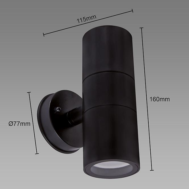 45ID SVÍTIDLO GORDON 2XGU10 BLACK 03937 LK1