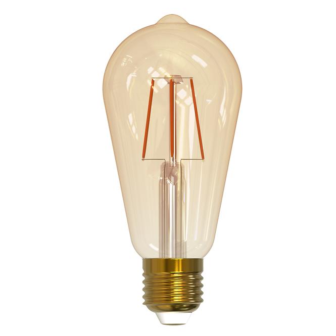 POLUX LED-Lampe ST64 E27 Bernstein 5.5W 1800-2700K WIFI TUYA 