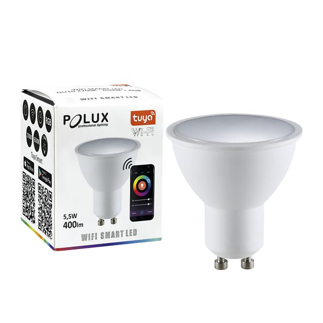 POLUX LED GU10 5.5W 2700-6500K + RGB WIFI TUYA Glühbirne