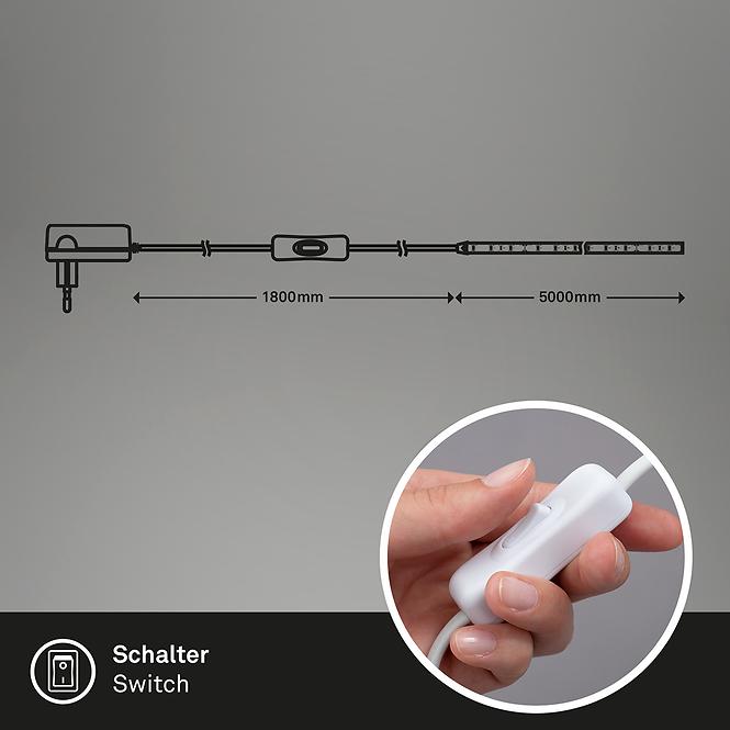 LED-Streifen, weiß, 150x LED, Länge 5m 