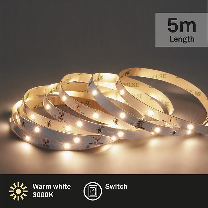 LED-Streifen, weiß, 150x LED, Länge 5m