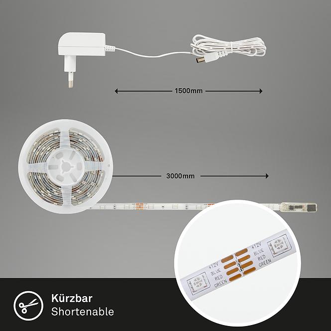 RGB-LED-Streifen, 90x RGB-LED, Länge 3m