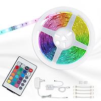 Flexibler RGB-LED-Streifen, weiß, 150x RGB-LED, Länge 5m 