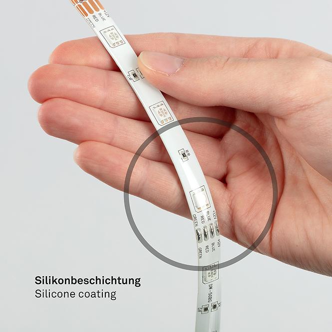 Flexibler RGB-LED-Streifen, weiß, 150x RGB-LED, Länge 5m 