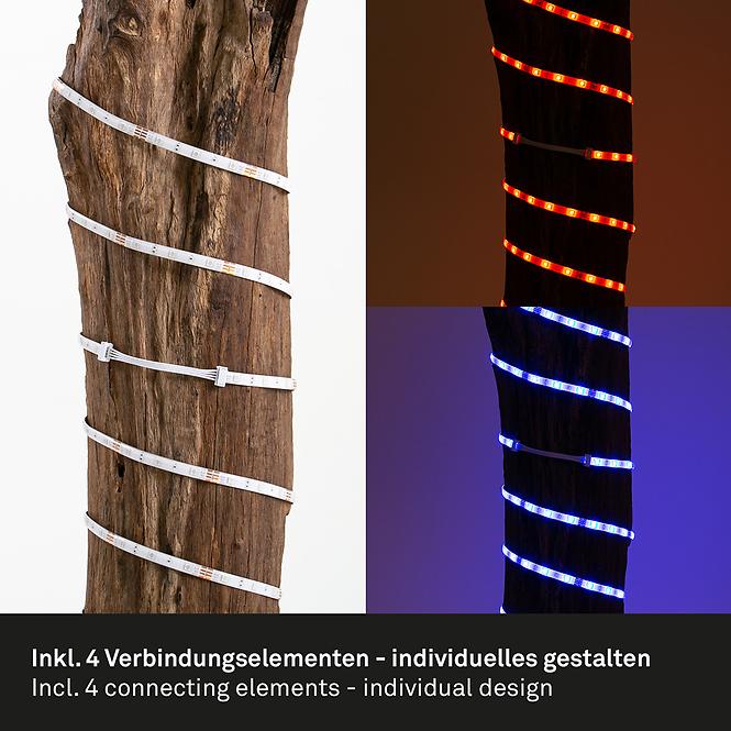 Flexibler RGB-LED-Streifen, weiß, 150x RGB-LED, Länge 5m 