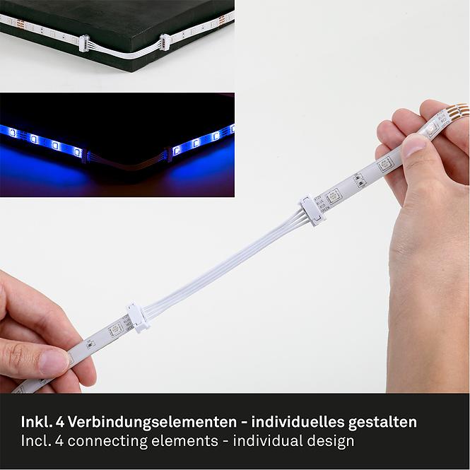 Flexibler RGB-LED-Streifen, weiß, 150x RGB-LED, Länge 5m 