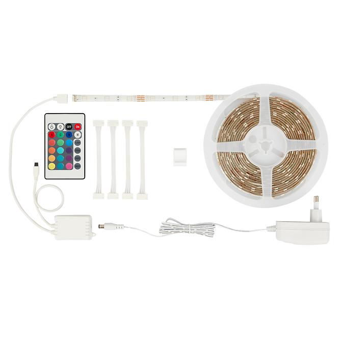 Flexibler RGB-LED-Streifen, weiß, 150x RGB-LED, Länge 5m 
