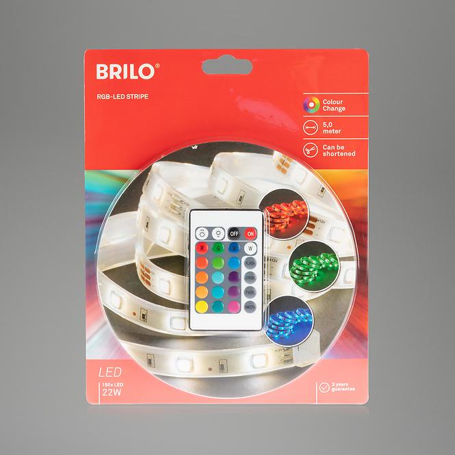 Flexibler RGB-LED-Streifen, weiß, 150x RGB-LED, Länge 5m 
