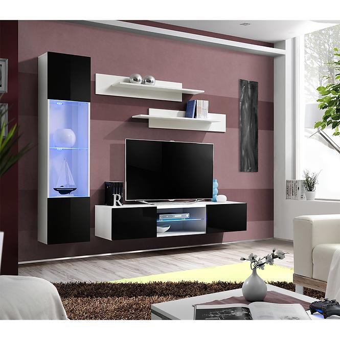 Tv Tisch Fly 33 schwarz/weiß+ LED