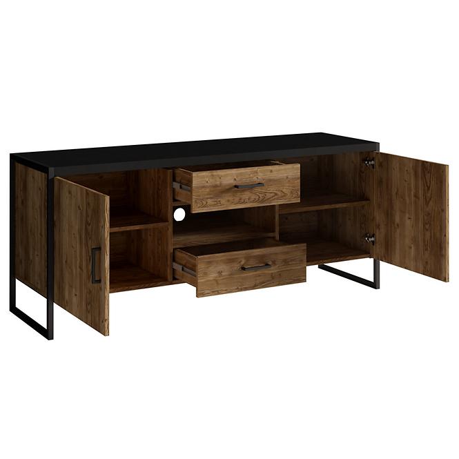 Kommode Tv 2d 2s Tarabo 41 Appenzeller Fichte- Schwarz