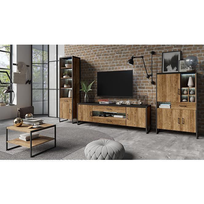 Kommode Tv 2d 2s Tarabo 41 Appenzeller Fichte- Schwarz