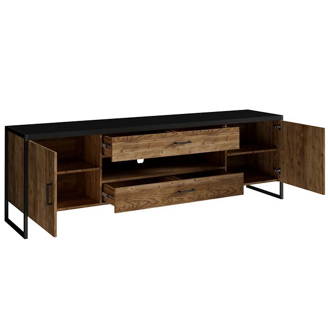 TV tisch Tarabo 40 2D 2S Appenzeller Fichte/Schwarz