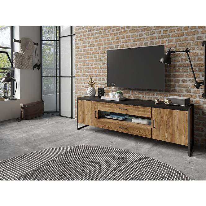 TV tisch Tarabo 40 2D 2S Appenzeller Fichte/Schwarz