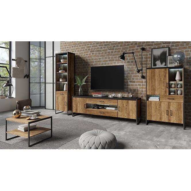 TV tisch Tarabo 40 2D 2S Appenzeller Fichte/Schwarz