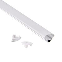 Eckprofil aus Aluminium für LED-Streifen, Länge 1 m, Farbe: satiniert 