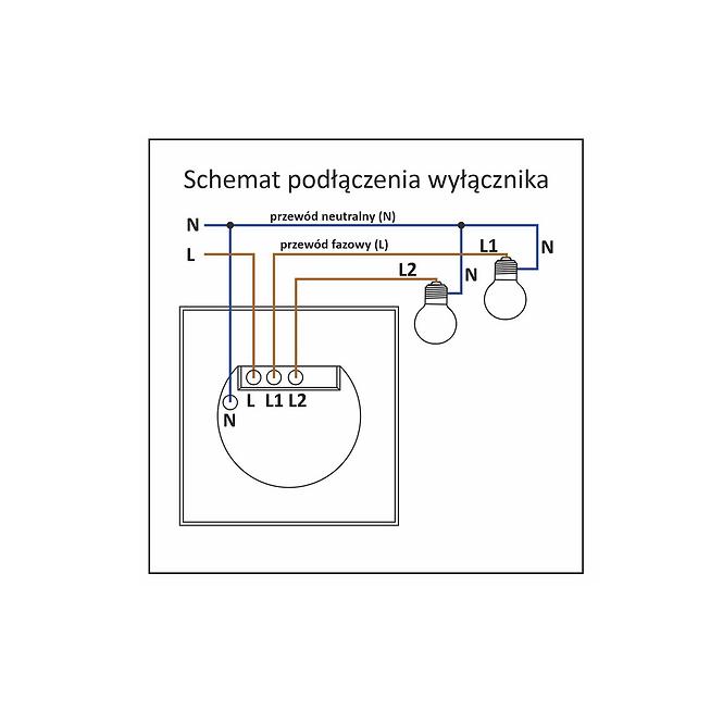 Doppelschalter POLUX SMART WIFI TUYA weiß