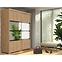 Schrank Elena A9 Craft Gold/ Lacobel Schwarz,3