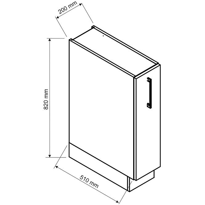 Kuchenziele Ines D20 Cargo Eiche Burlington,2