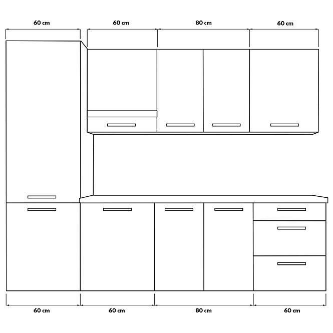 Kuchenziele Ines 260 Eiche Burlington Bez Prac Desk