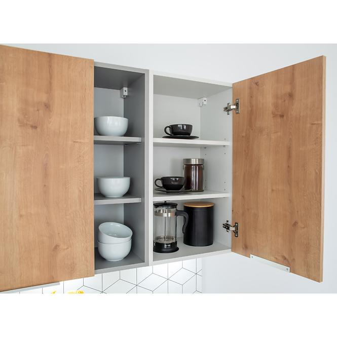 Kuchenziele Emma 260 Eiche Burlington/Grau Platina