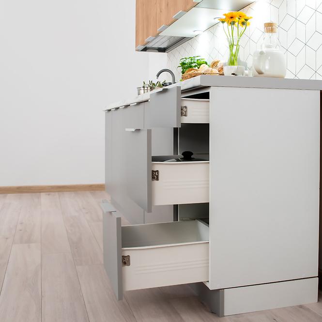 Kuchenziele Emma 260 Eiche Burlington/Grau Platina
