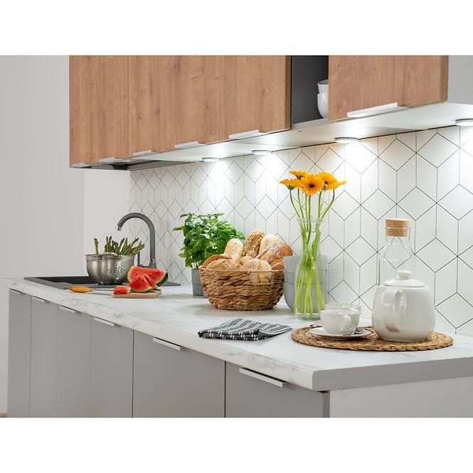 Kuchenziele Emma 260 Eiche Burlington/Grau Platina