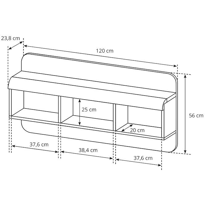 Wohnwand Link Led 300cm Eiche Sonoma