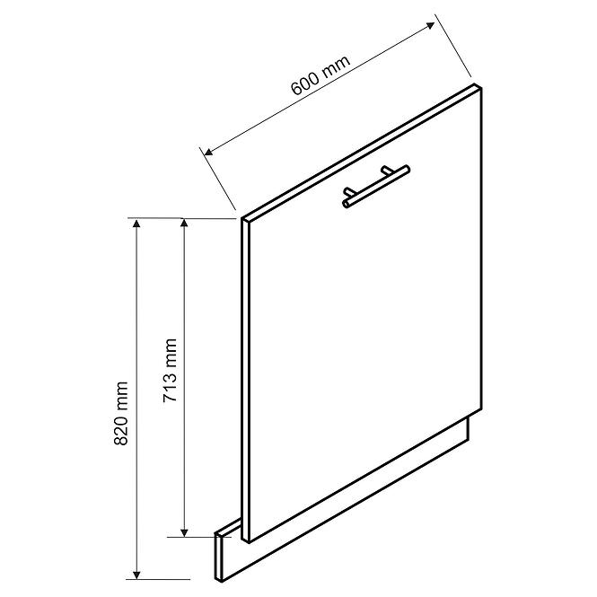Türen für Einbauspülmaschine  Oscar 60pz Weiß Lesk