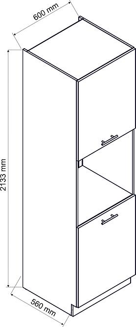 Küchenzeile Adele D60pk 2133 Pl Weißer Punkt/Weiß