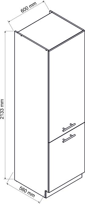 Küchenzeile Adele D60sł 2133 Pl 2fr Weißer Punkt/Weiß
