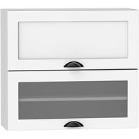 Küchenzeile Adele W80grf/2 Sd Weißer Punkt/Weiß