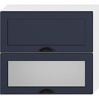 Küchenzeile Adele W80grf/2 Sd Marineblau Matt/ Weiß