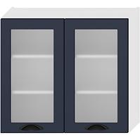 Küchenzeile Adele Ws80 Marineblau Matt/ Weiß