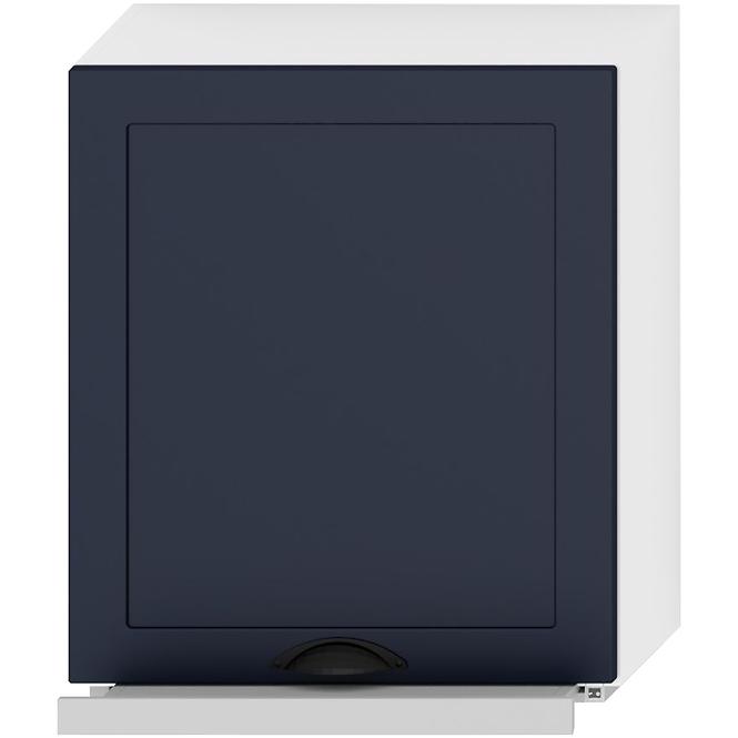 Küchenzeile Adele W60/68 Slim Pl S Černou Digestoří Marineblau Matt/ Weiß