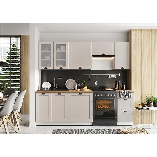 Küchenzeile Adele W60grf/2 Kaffe Matt/ Weiß