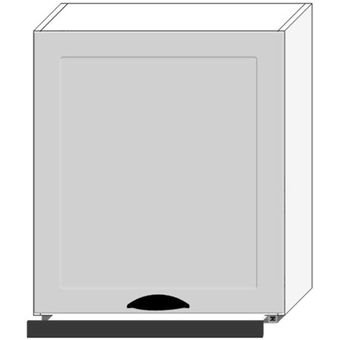 Küchenzeile Adele W60/68 Slim Pl S Černou Digestoří Grau Matt/ Weiß