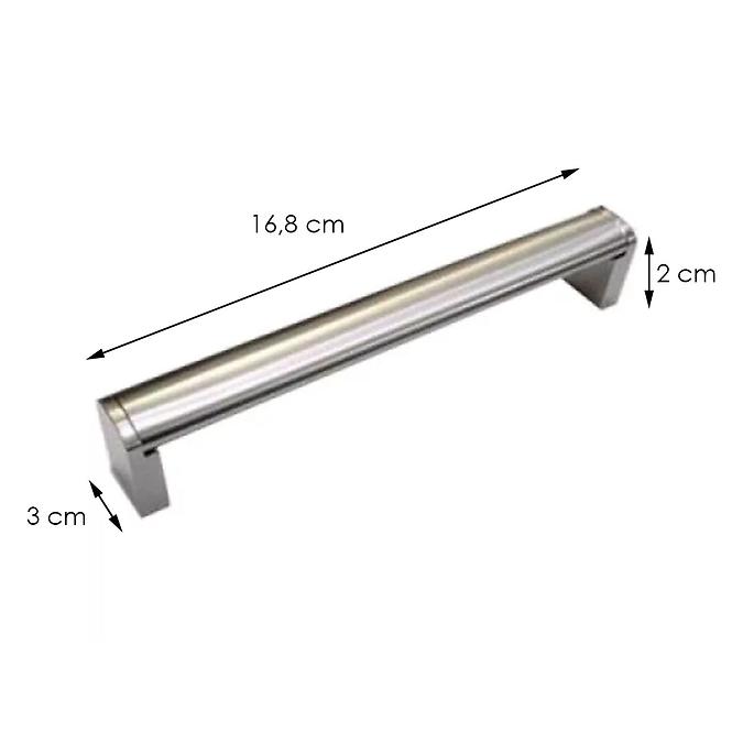 Möbelgriff Gebürstetes Nickel Hd 180/160 Inox (160)