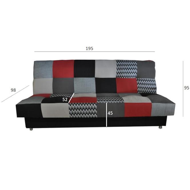 Sofa Zigzak mix rot