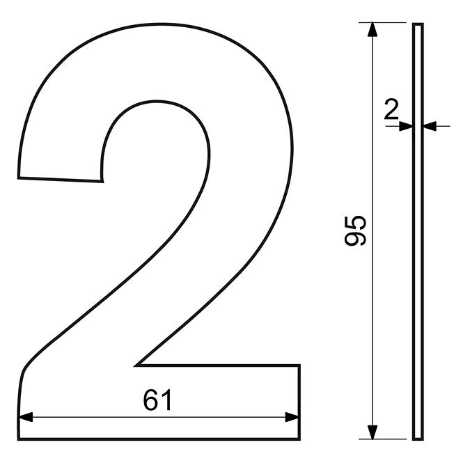 Edelstahl Nummer Schwarz  2 Rn.95l