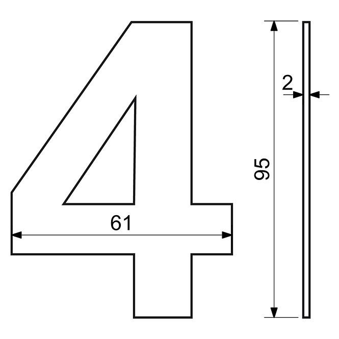 Edelstahl Nummer Schwarz  4 Rn.95l