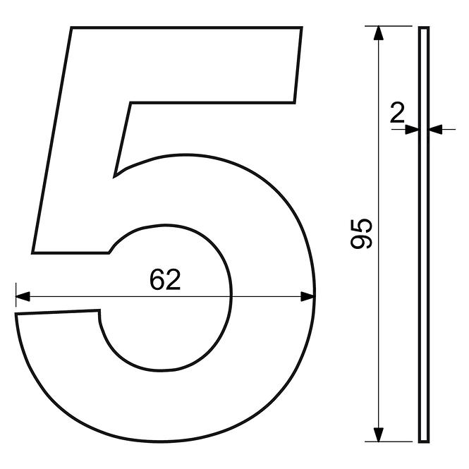 Edelstahl Nummer Schwarz  5 Rn.95l