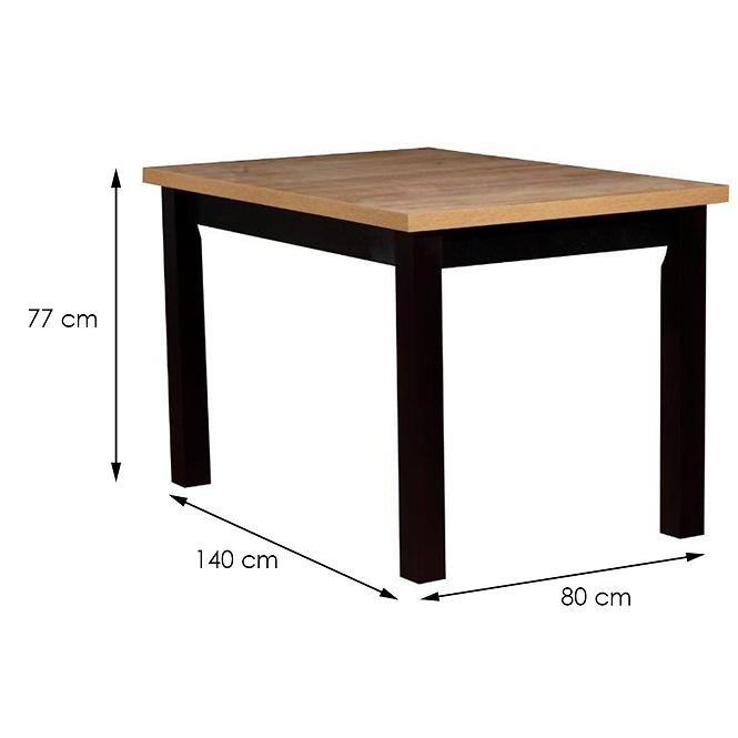 Tisch St45 140x80 eiche wotan/schwarz  L