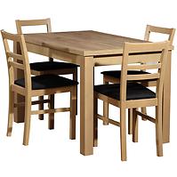 Esszimmer Set Stella 1+4 St30 120/80 W-107 Eiche Wotan