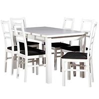 Esszimmer Set Fabia 1+6 St28 140/180/80 W-130 Weiß