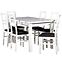 Esszimmer Set Fabia 1+6 St28 140/180/80 W-130 Weiß