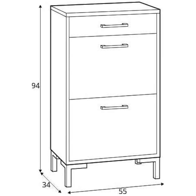 Garderobe Nevio II eiche artisan