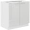 Küchenzeile Lara 80zl 2f Bb Mdf  Weiß Glänzend