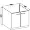 Küchenzeile Lara 80zl 2f Bb Mdf  Weiß Glänzend,2