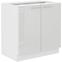 Küchenzeile Lara 80d 2f Bb Mdf  Weiß Glänzend