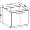 Küchenzeile Lara 80d 2f Bb Mdf  Weiß Glänzend,2